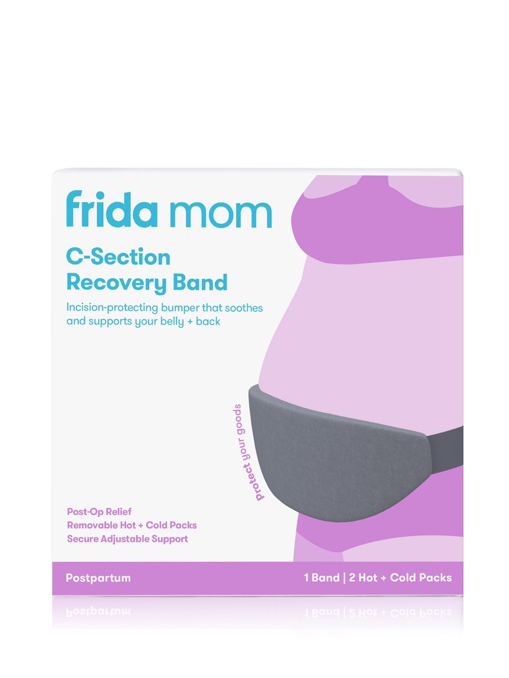 Gray Padded Frida C section Recovery Pregnancy Belly Band